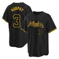 Atlanta Braves #3 Dale Murphy Player Black Snake Skin City Home Game Stitched Baseball Jersey