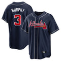 Atlanta Braves #3 Dale Murphy Player Navy Home Game Stitched Baseball Jersey