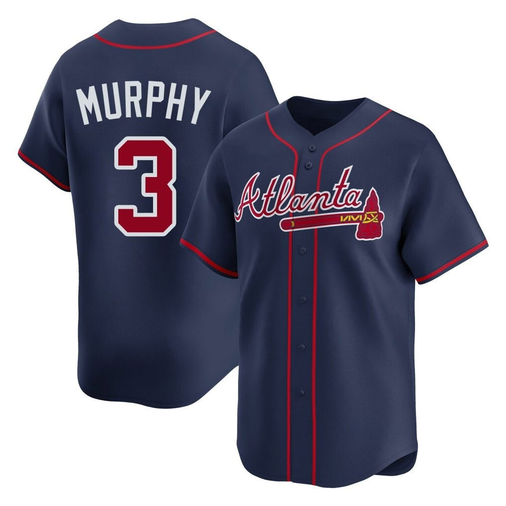 Atlanta Braves #3 Dale Murphy Player Navy Limited Home Game Stitched Baseball Jersey