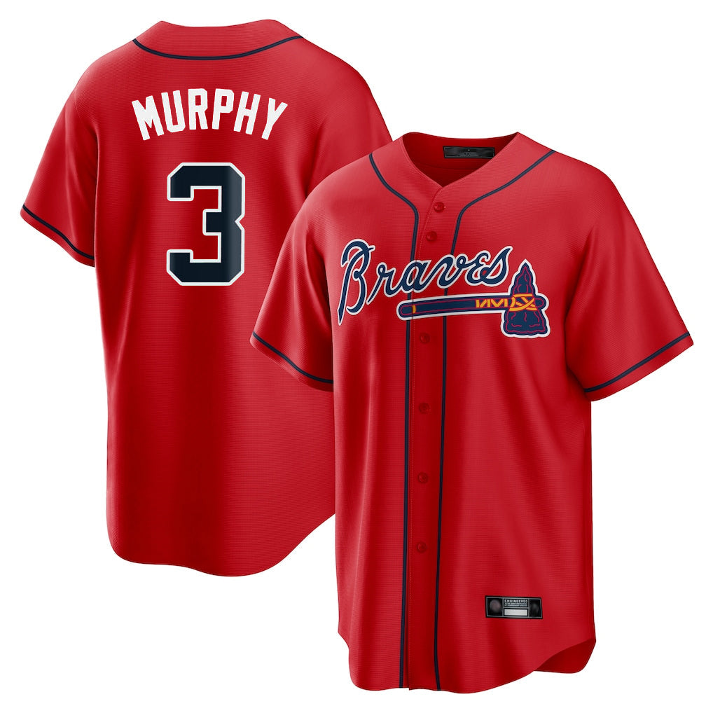 Atlanta Braves #3 Dale Murphy Player Red Home Game Stitched Baseball Jersey