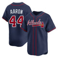 Atlanta Braves #44 Hank Aaron Player Navy Limited Home Game Stitched Baseball Jersey