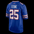 B.Bills #25 Geno Stone Royal Team Game Stitched Football American Jersey