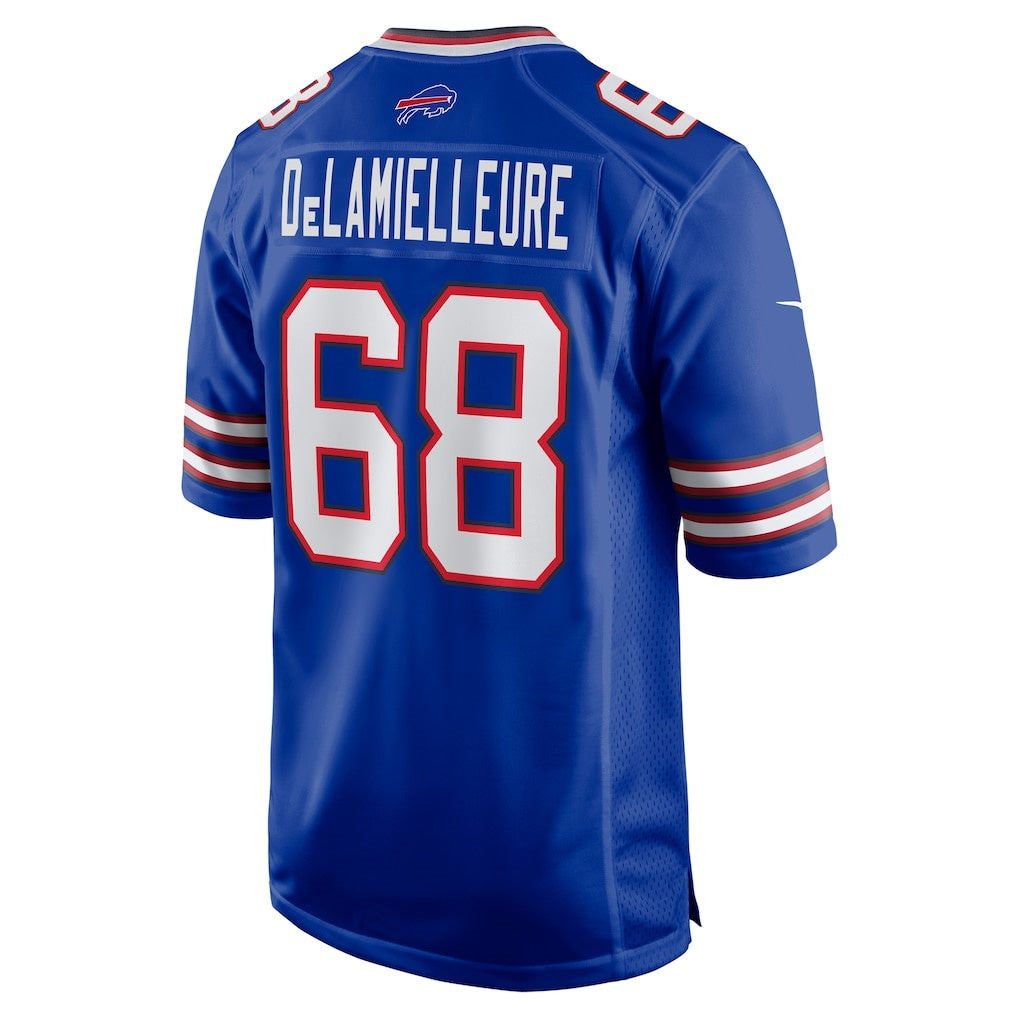 B.Bills #68 Joe DeLamielleure Royal Game Retired Player Stitched Football American Jersey