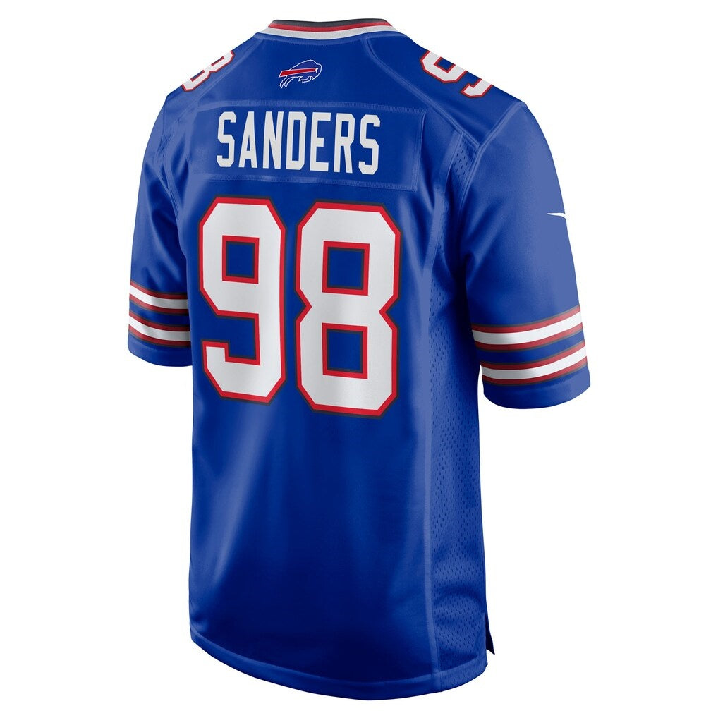 B.Bills #98 T.J. Sanders Royal Team Game Stitched Football American Jersey