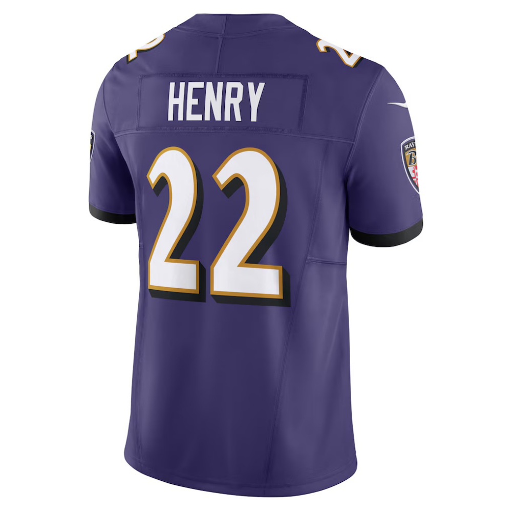 B.Ravens #22 Derrick Henry Purple Vapor F.U.S.E. Limited Football Jersey
