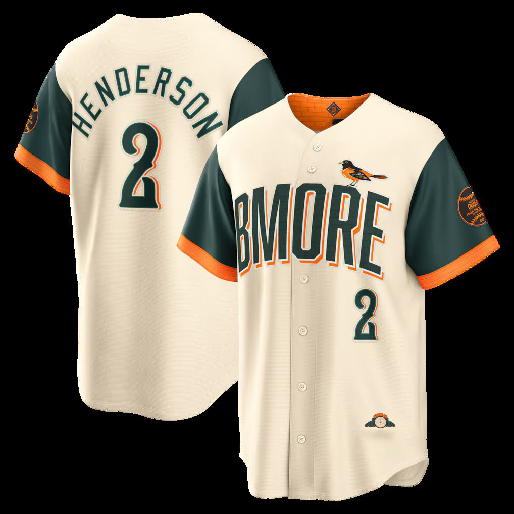 Baltimore Orioles #2 Gunnar Henderson Natural 2026 City Connect Stadium Baseball Jersey