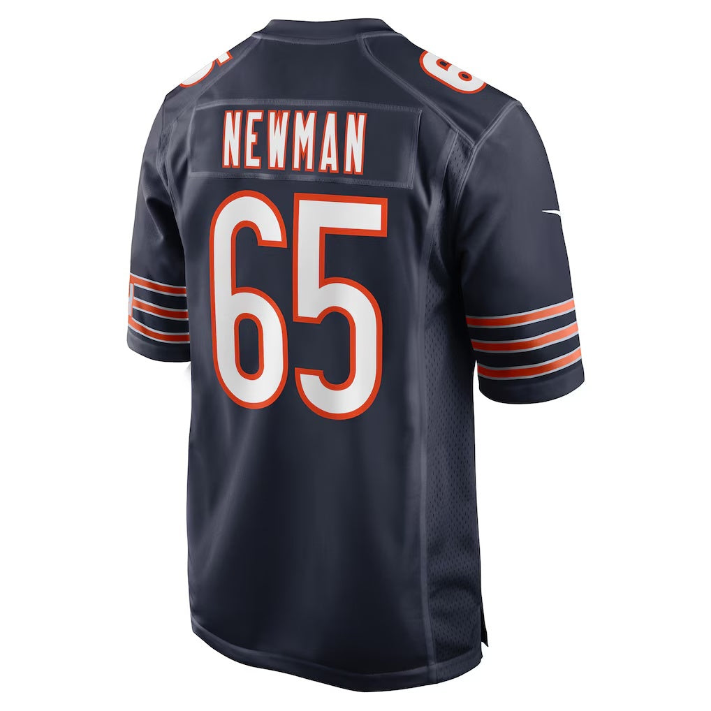 C.Bears #65 Luke Newman Navy Team Game Stitched Football American Jersey