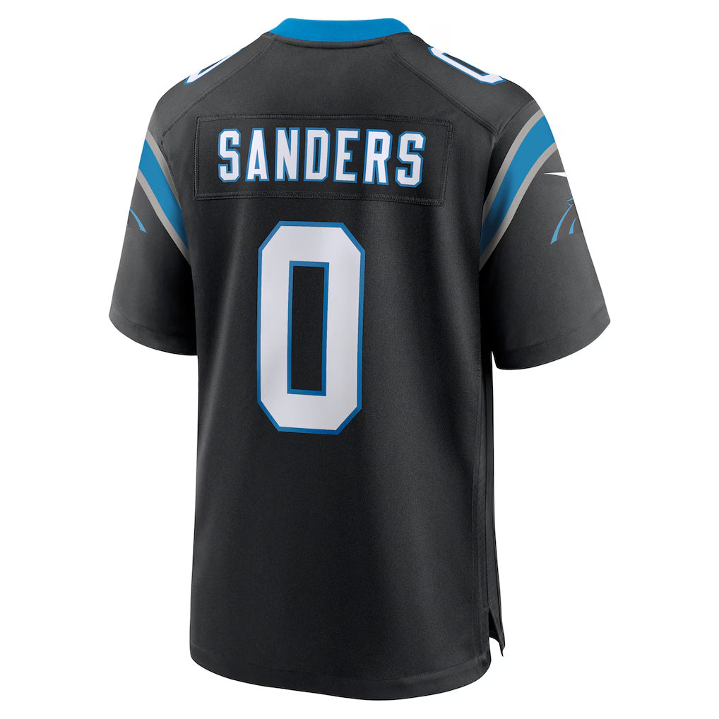 C.Panthers #0 Ja'Tavion Sanders Black Game Stitched Football American Jersey