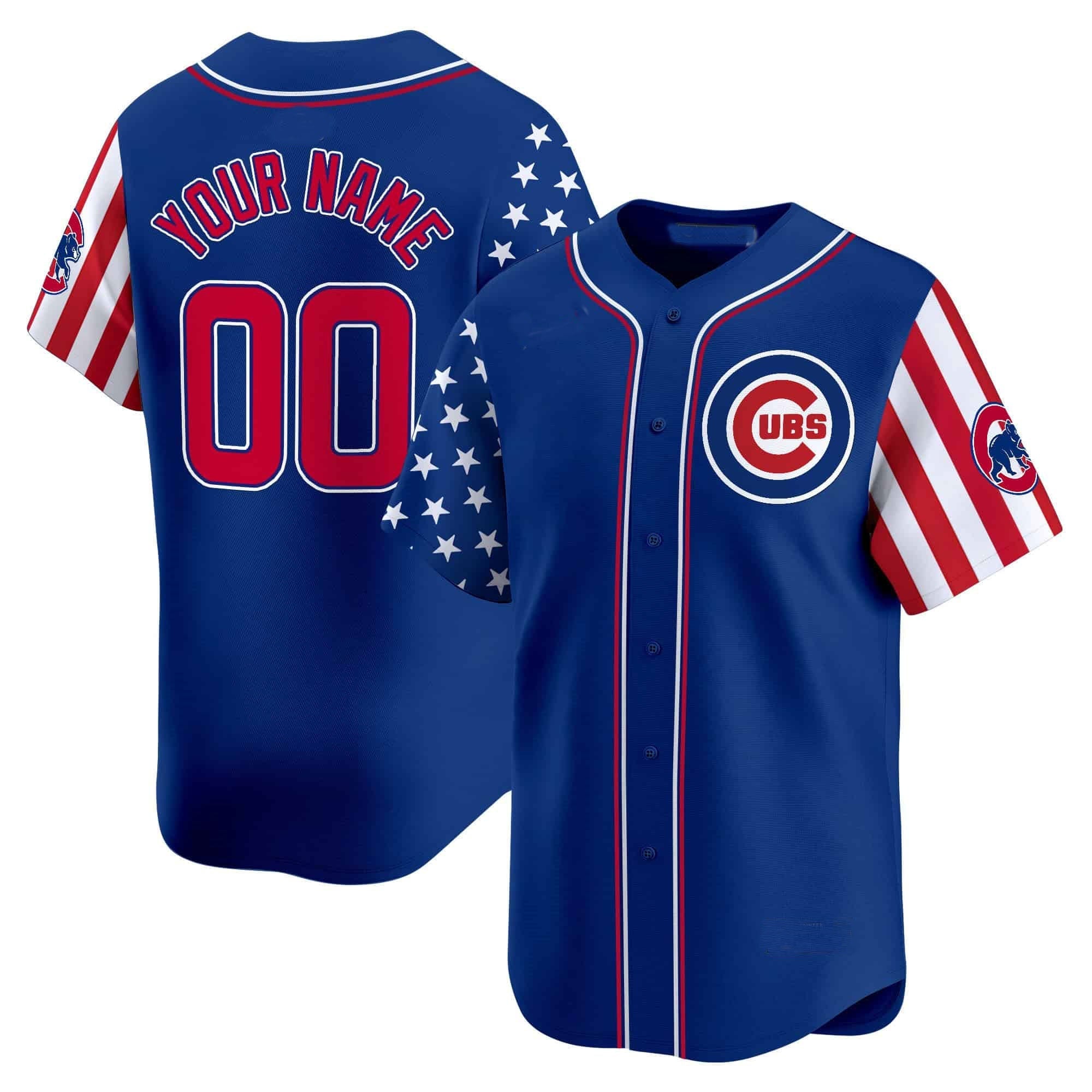Chicago Cubs 2024 Independence Day Vapor Premier Limited Custom Jersey ¨C Royal Baseball Jersey