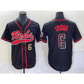 Cincinnati Reds #6 Jonathan India Number Black 2023 City Connect With Patch Stitched Baseball Jersey