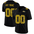Custom B.Ravens Black Leopard Print Fashion Vapor Limited Stitched Football American Jersey