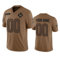 Custom Houston Texans Active Player 2023 Brown Salute To Service Limited Stitched Football Jersey