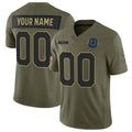 Custom IN.Colts Active Player Olive 2025 F.U.S.E. Salute to Service Limited Stitched Football Stitched Jersey