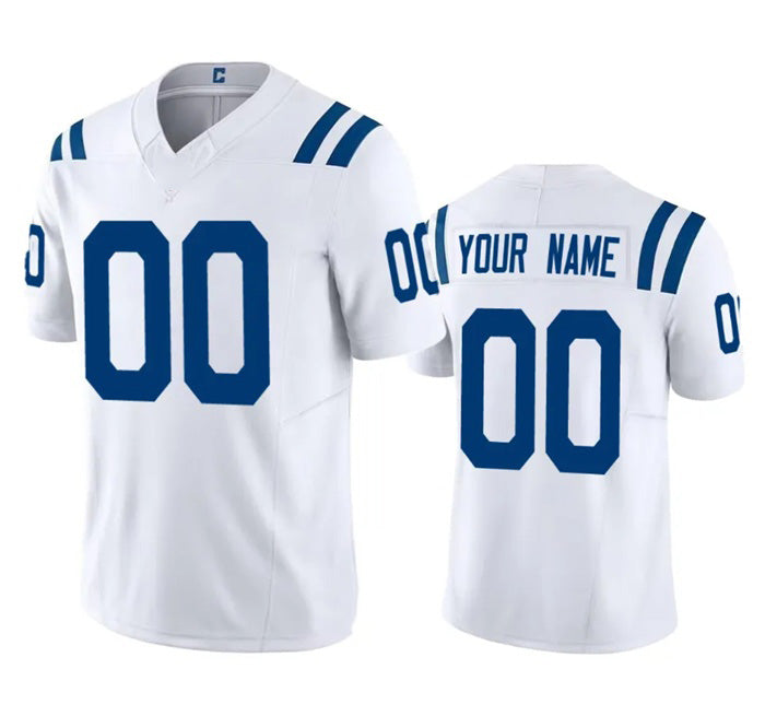 Custom IN.Colts Active Player White 2023 F.U.S.E Vapor Untouchable Stitched Football Stitched Jersey