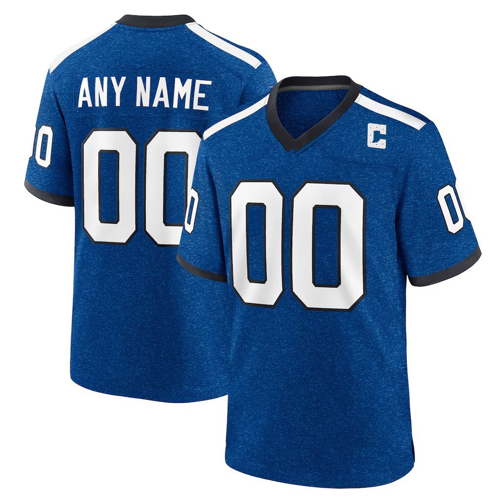 Custom IN.Colts Indiana Nights Blue Alternate Game Football Stitched Jersey