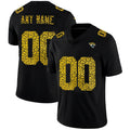 Custom J.Jaguars Black Leopard Print Fashion Vapor Limited Football Jersey MAROU