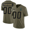 Custom LA.Chargers  Olive 2025 F.U.S.E. Salute to Service Limited Stitched Football Jersey Marou