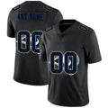 Custom LA.Rams Black Team Logo Dual Overlap Limited Football Jersey Marou