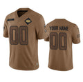 Custom NY.Jets Active Player 2023 Brown Salute To Setvice Limited Stitched Football Jersey Marou