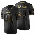 Custom NY.Jets Black Golden Limited 100 Football Jersey Marou