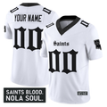 Custom New Orleans Saints White Gothic Vieux Carré Edition F.U.S.E. Vapor Limited Stitched Football Jersey