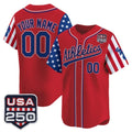 Custom Oakland Athletics America 250 Edition Vapor Premier Limited Red  Stitched Baseball Jersey