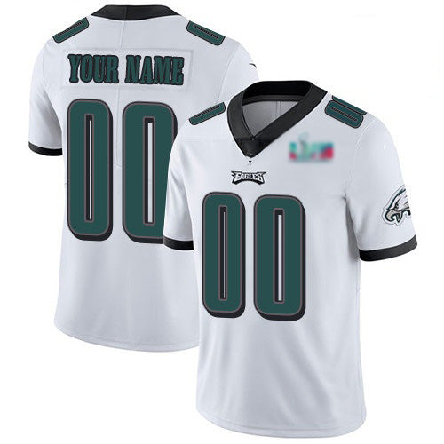 Custom P.Eagles ACTIVE PLAYER White LVII Patch Vapor Untouchable Limited Stitched Football Jersey Marou