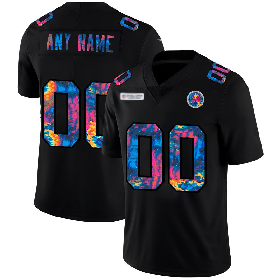 Custom P.Steelers Multi-Color Black 2020 Crucial Catch Vapor Untouchable Limited Football Jersey Marou