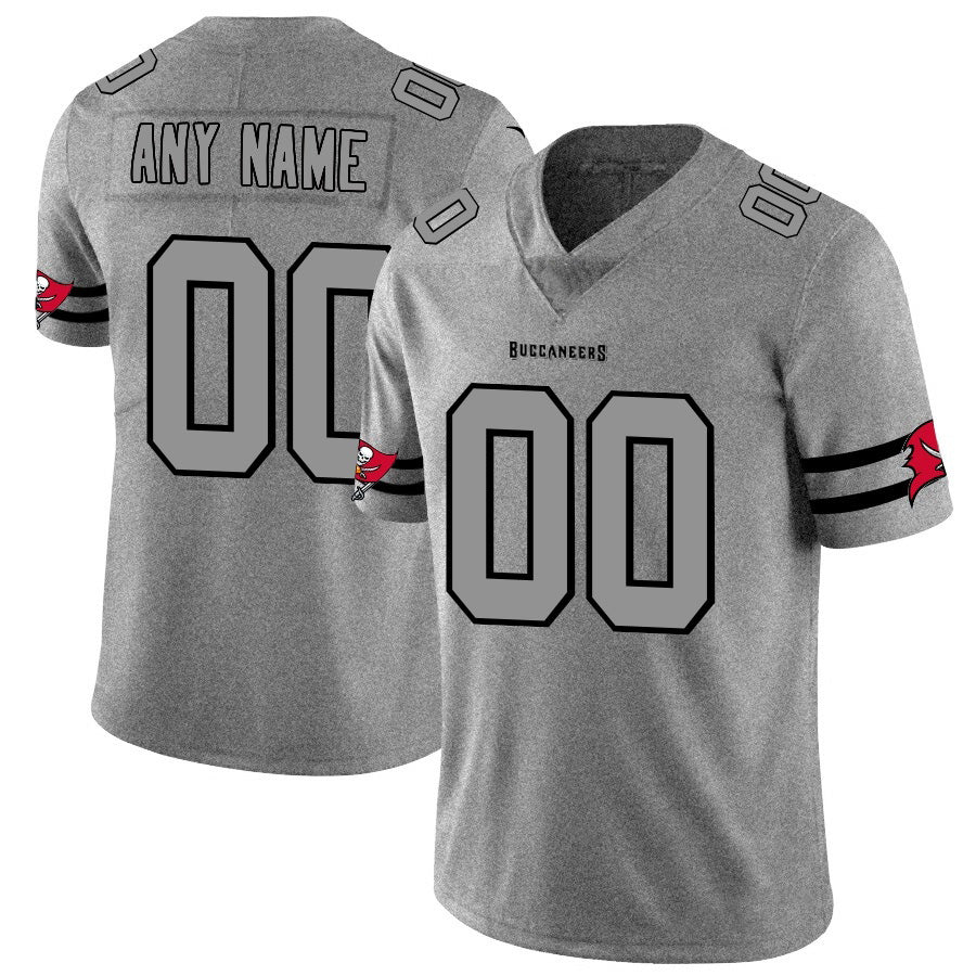 Custom TB.Buccaneers 2019 Gray Gridiron Gray Vapor Untouchable Limited Football Jersey Marou