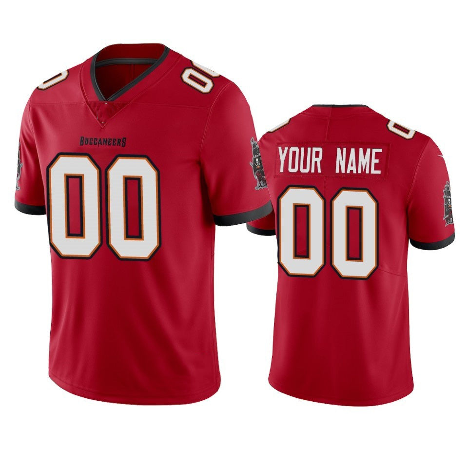 Custom TB.Buccaneers Red 2020 Vapor Limited Football Jersey Marou