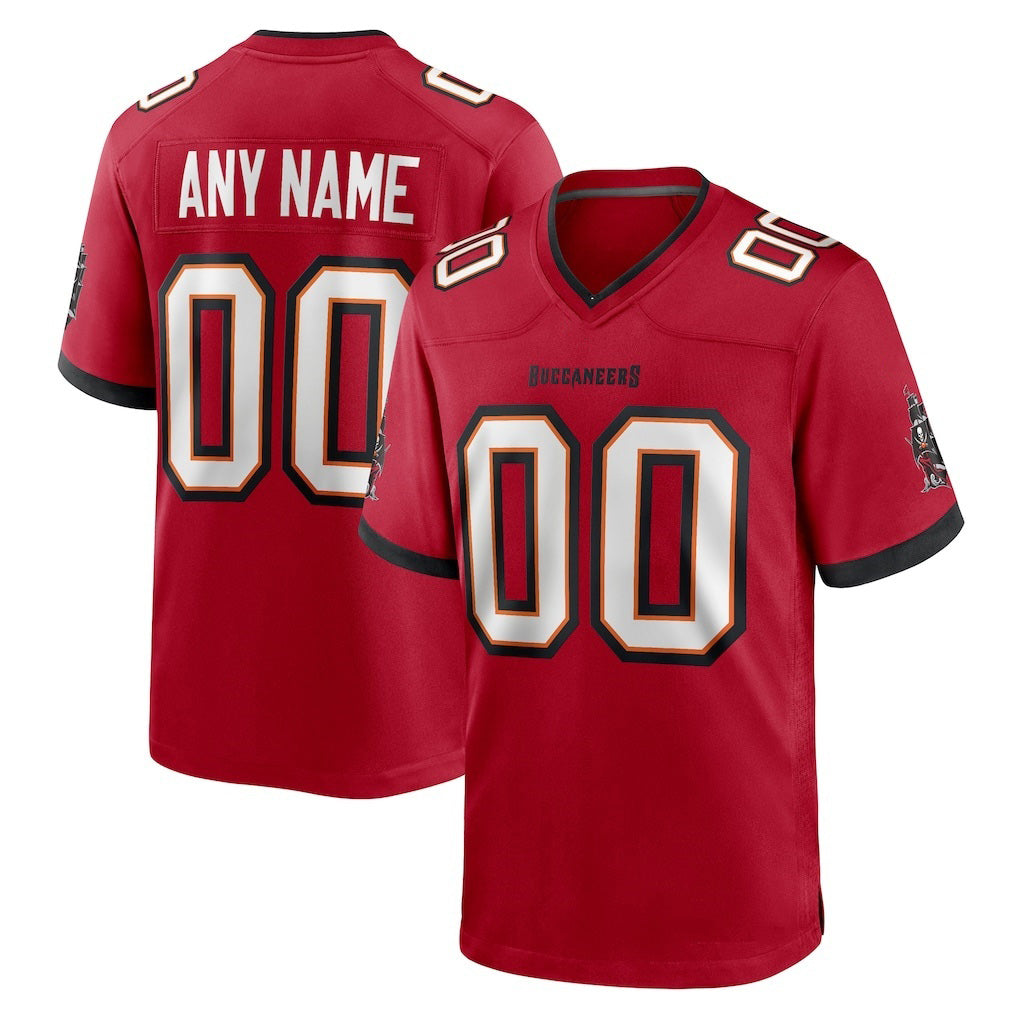 Custom TB.Buccaneers Red Team Game Football Jersey Marou