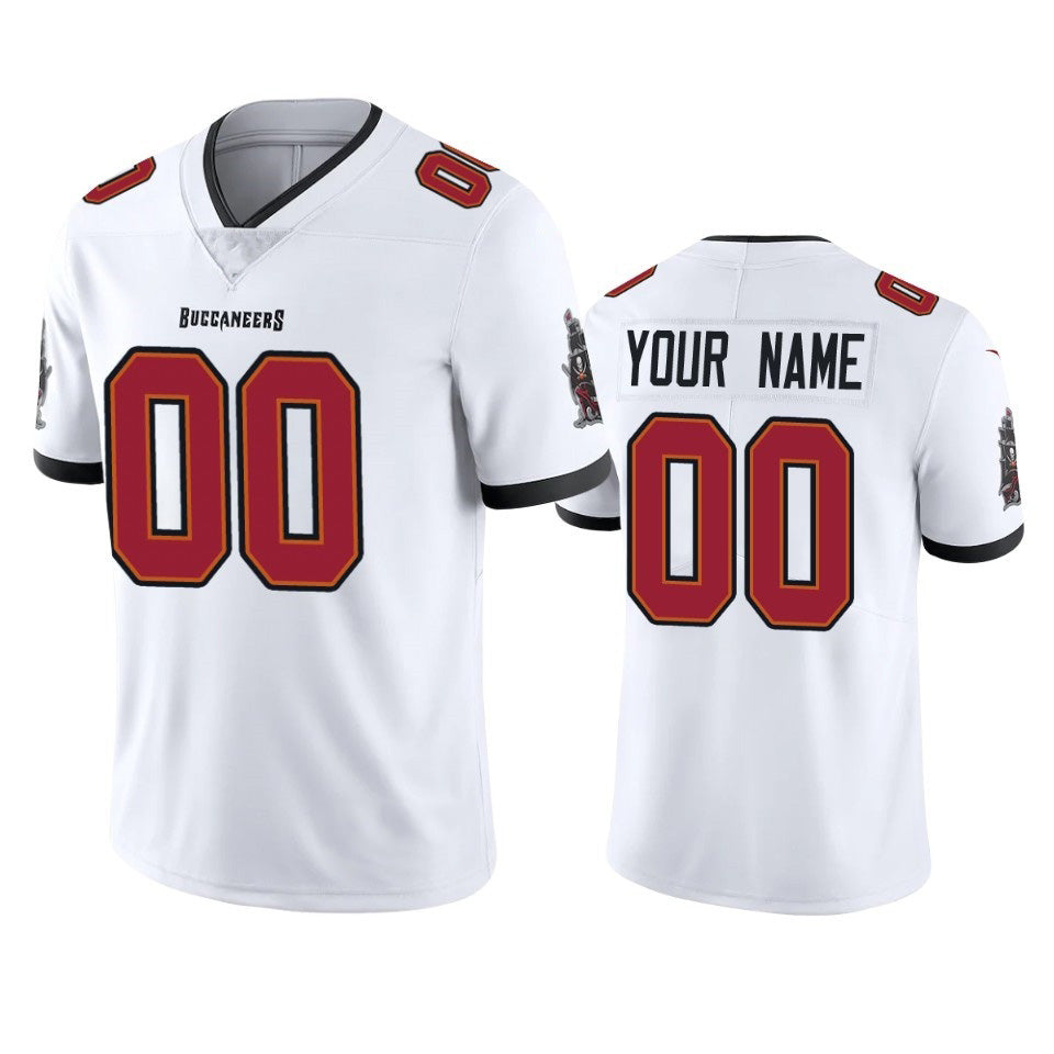 Custom TB.Buccaneers White 2020 Vapor Limited Football Jersey Marous
