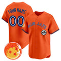 Custom Toronto Blue Jays x Dragon Ball Orange Vapor Premier Limited Jersey - All Stitched Baseball Jersey