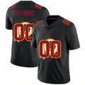 Custom W.Redskins Black Team Logo Dual Overlap Limited Football Jersey Marou