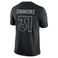 D.Broncos #31 Justin Simmons RFLCTV Limited Jersey - Black Stitched Football American Jersey