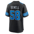 D.Lions #58 Penei Sewell Black 2nd Alternate Game Stitched Football American Jersey