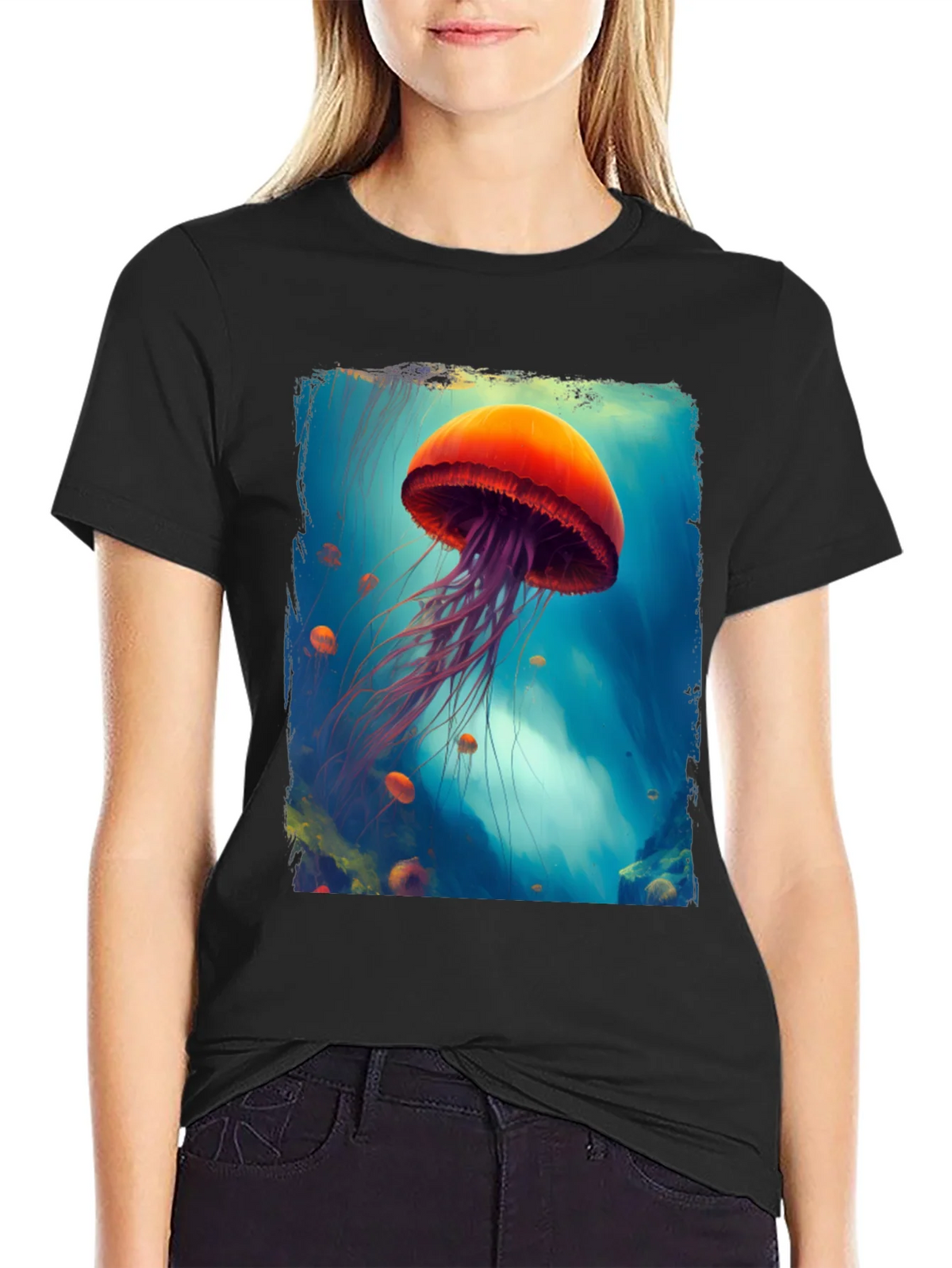 Jellyfish Graphic Tee - Underwater Art Shirt