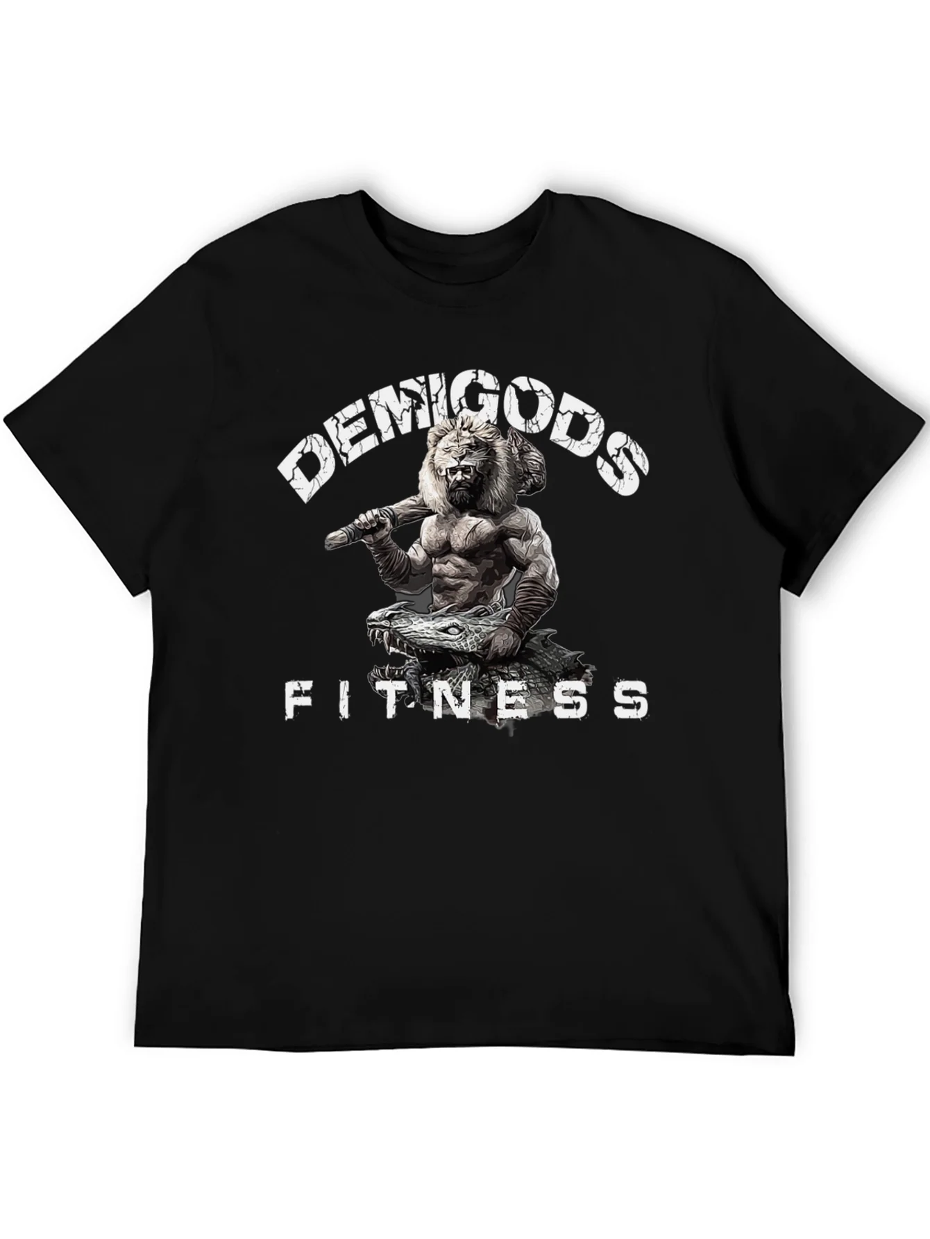 Demigods Fitness Graphic T-Shirt - Lion Warrior
