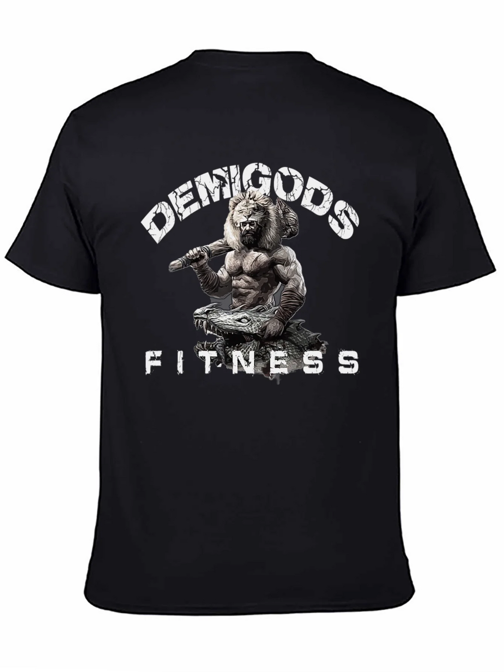 Demigods Fitness Graphic T-Shirt - Lion Warrior