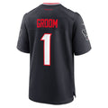 H.Texans Number #1 Groom Navy Game Jersey