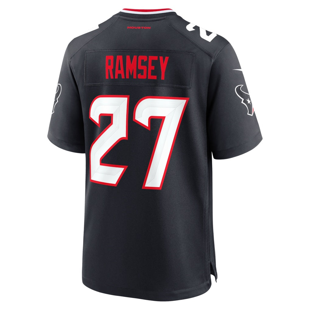 H.Texans #27 Kamari Ramsey Navy Team Game Jersey