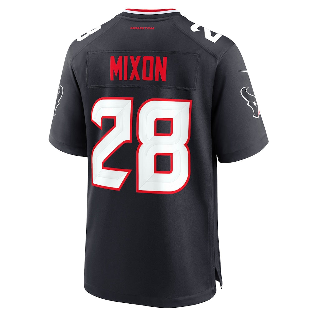H.Texans #28 Joe Mixon Navy Game Jersey