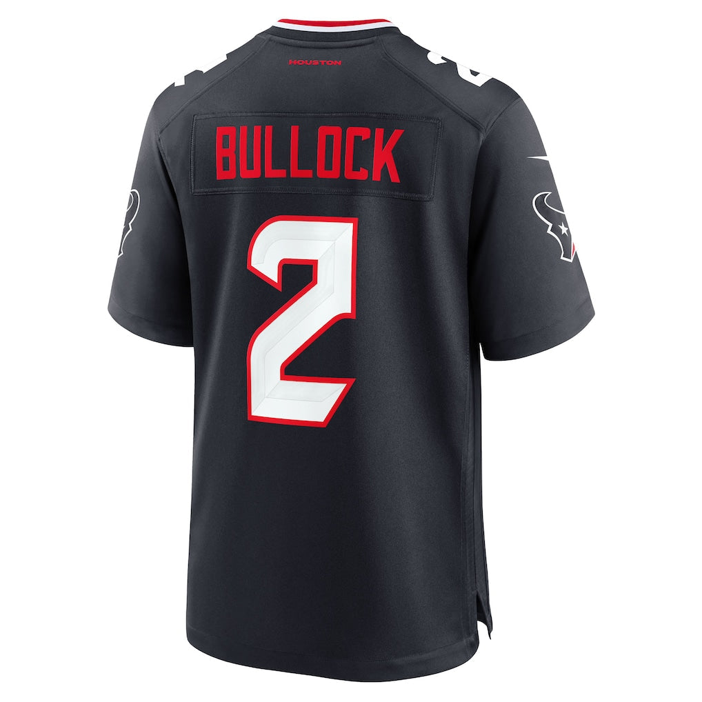 H.Texans #2 Calen Bullock Navy Team Game Jersey