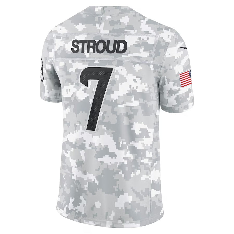 H.Texans #7 C.J. Stroud Arctic Camo 2024 Salute to Service Limited Football Stitched Jersey