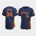 Houston Astros #34 Nolan Ryan Navy 60th Anniversary Flex Base Stitched Baseball Jersey