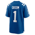 IN.Colts Number #1 Groom Royal Game Football Stitched Jersey
