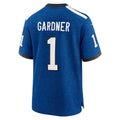 IN.Colts #1 Ahmad Sauce Gardner Heather Royal Alternate 2 Indiana Nights Game Football Stitched Jersey