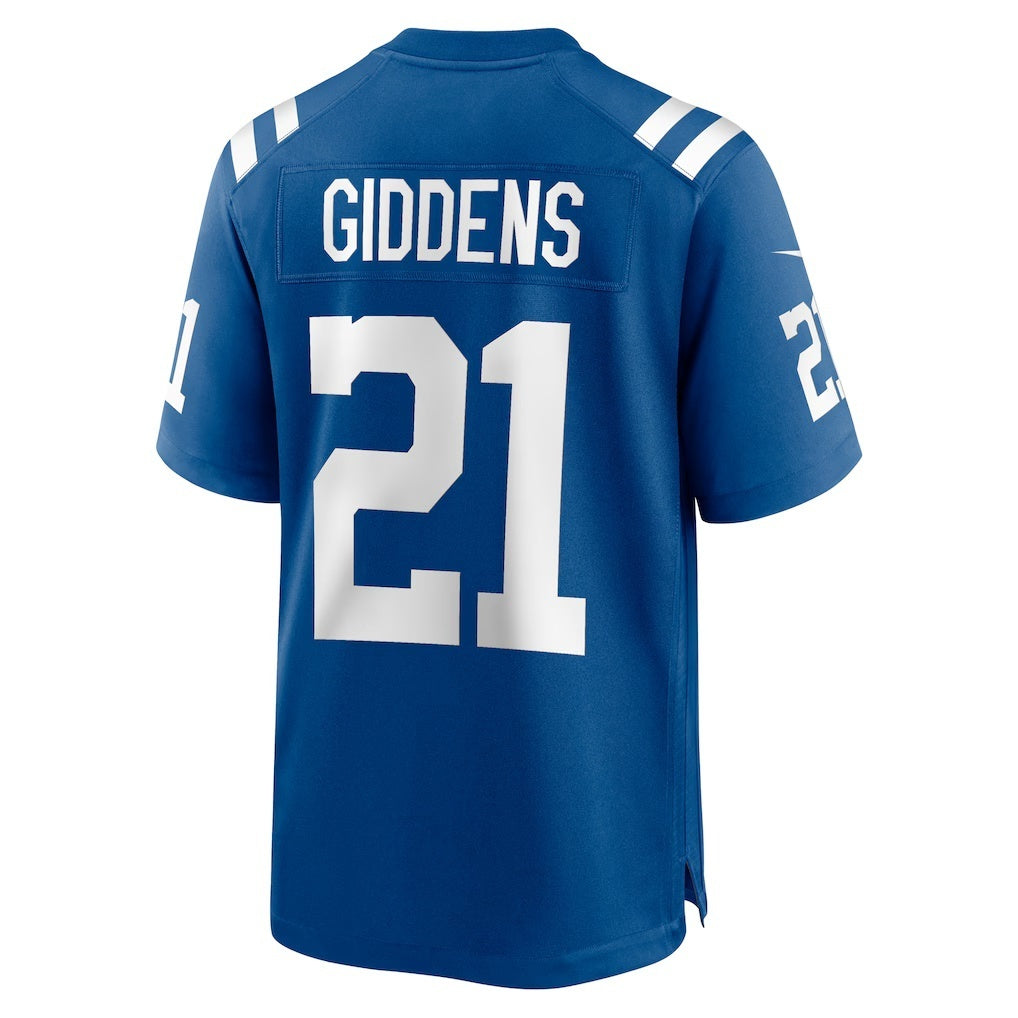 IN.Colts #21 DJ Giddens Royal Team Game Football Stitched Jersey