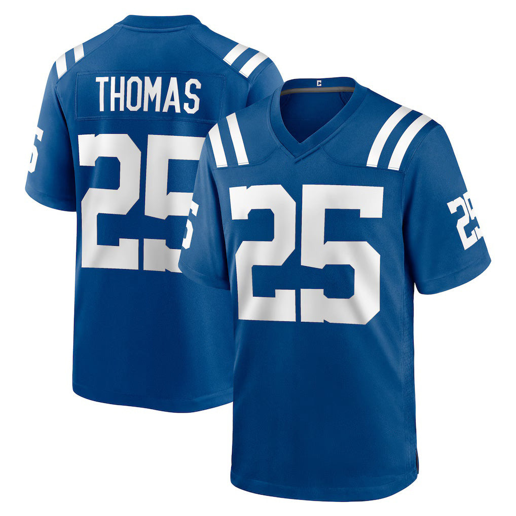 IN.Colts #25 Rodney Thomas Royal Player Game Football Stitched Jersey