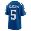IN.Colts #5 Anthony Richardson Sr. Royal Team Game Football Stitched Jersey